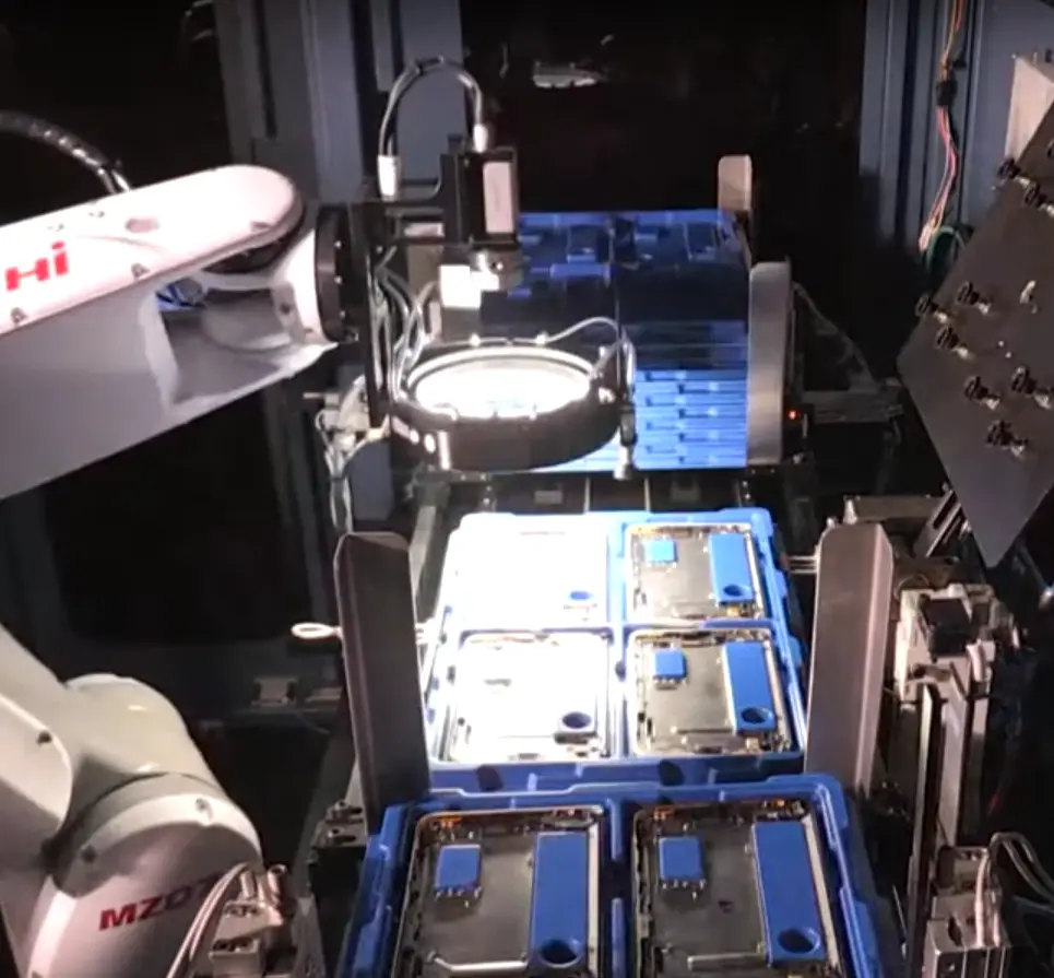Camera in-hand visual inspection machine